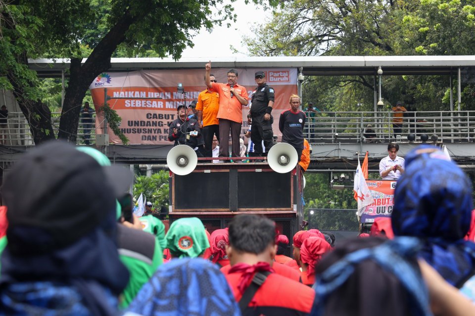 ump 2025, buruh, mogok nasional, said iqbal