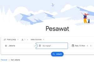Cek tiket pesawat di Google Chrome