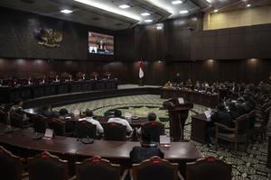 Sidang putusan MK terkait UU Cipta Kerja