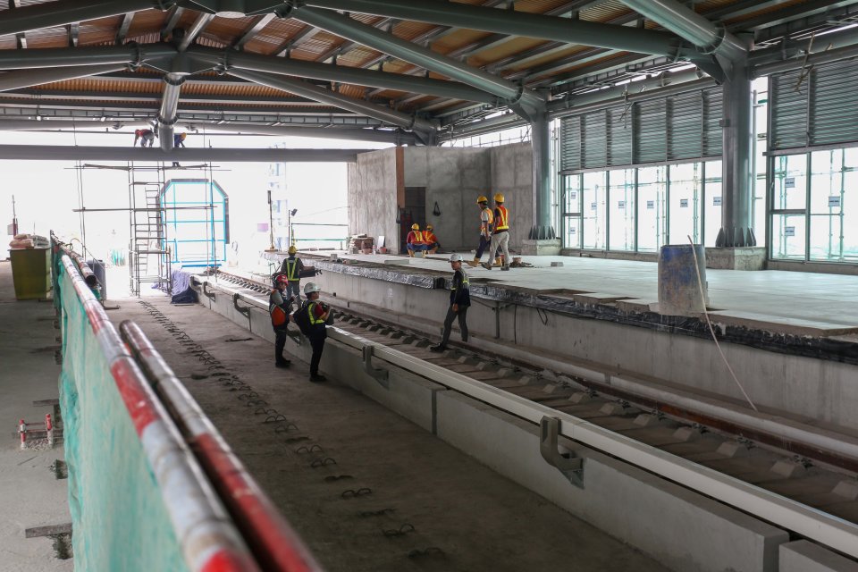 Progres Pembangunan LRT Fase 1B Velodrome - Manggarai
