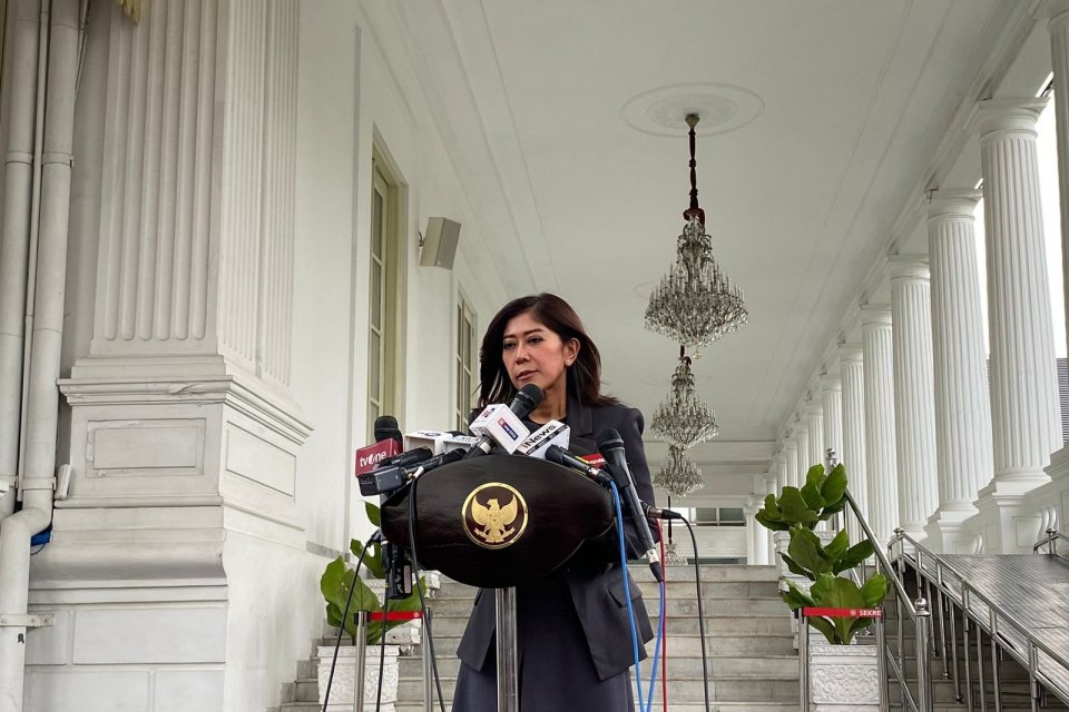 Menteri Komunikasi dan Digital atau Komdigi, Meutya Hafid, di Istana Negara, Jakarta, Jumat (1/11). 