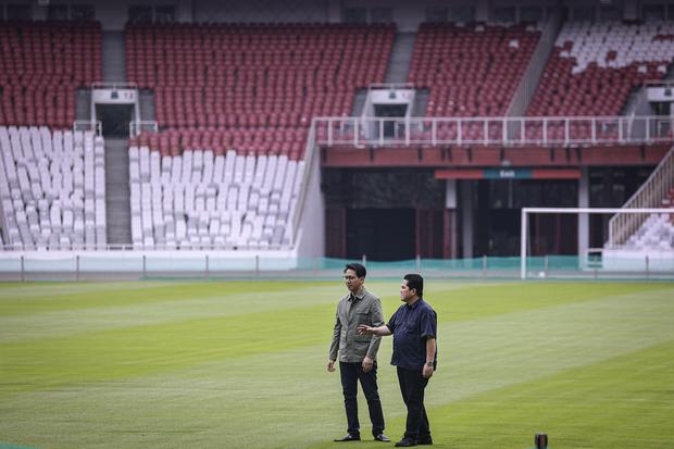 Ketum PSSI tinjau kondisi rumput SUGBK