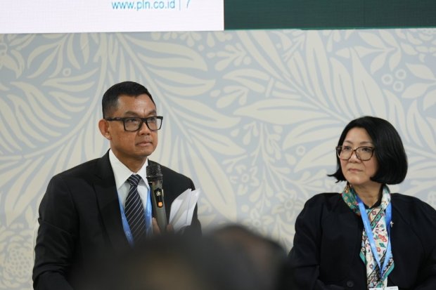 Direktur Utama PLN, Darmawan Prasodjo, pada Konferensi Tahunan Bidang Iklim COP29 di Baku, Azerbaijan, Senin (11/11).