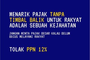 Warganet tolak PPN 12%