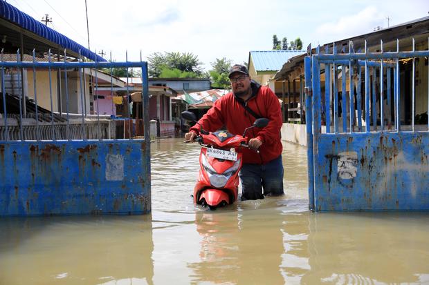 Banjir di Medan belum surut