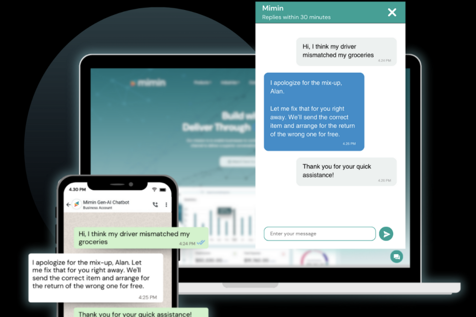 Fitur chatbot Mimin, startup AI, Salim group, sinar mas land,
