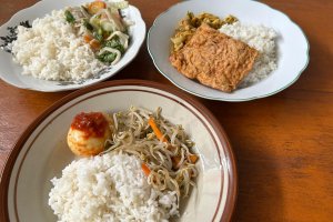 Simulasi makan bergizi gratis senilai Rp 10 ribu jika beli makanan warteg