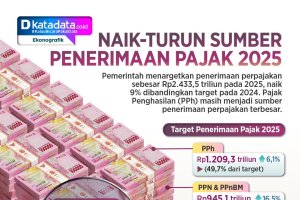 INFOGRAFIK: Naik Turun Sumber Penerimaan Pajak 2025
