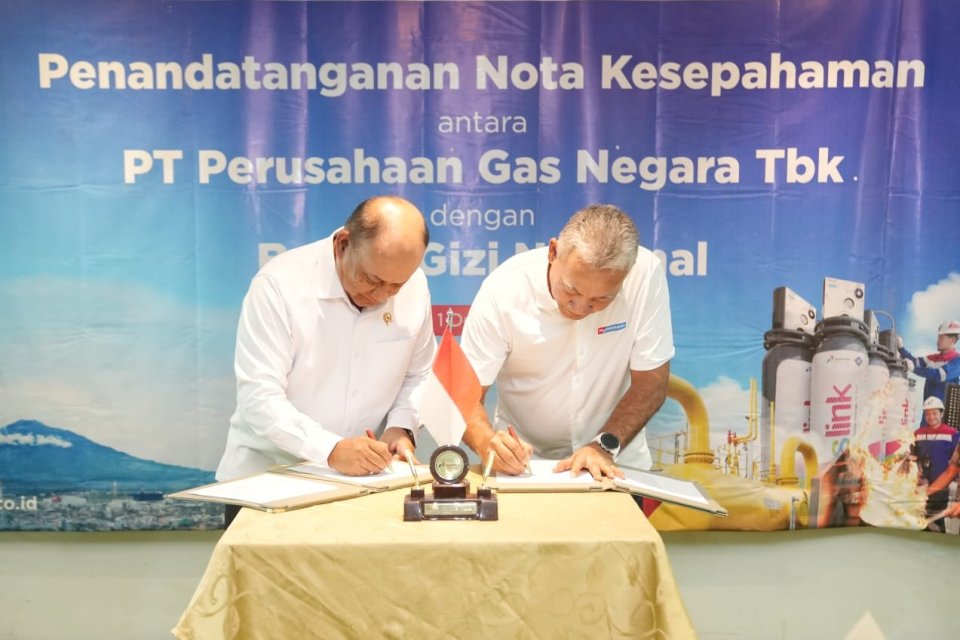 PT PGN Tbk dan Badan Gizi Nasional (BGN) melakukan kerja sama dalam rangka penyaluran gas bumi untuk mendukung program Makan Bergizi Gratis (MBG)