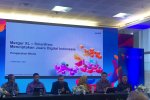 Konferensi pers kesepakatan merger antara XL Axiata dan Smartfren
