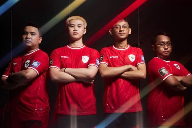 Skuad timnas esport Indonesia di FIFAe World Cup 2024 Arab Saudi.