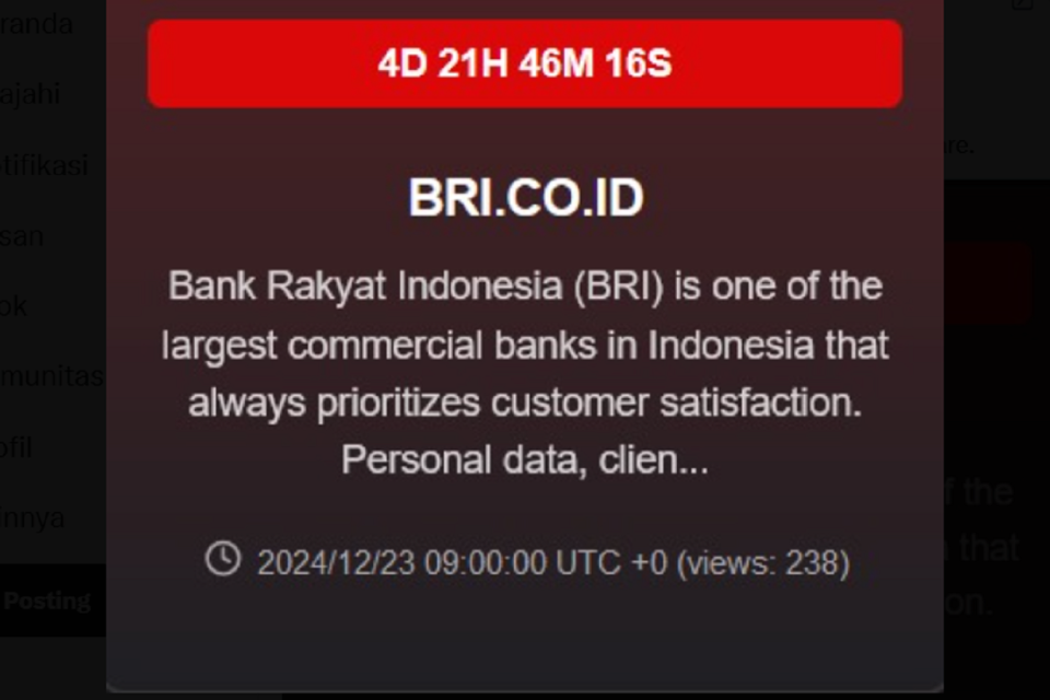 BRI diduga terkena serangan hacker, bsi, ransomware,
