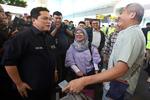 Menteri BUMN dan Menhub tinjau arus mudik di Bandara Soetta
