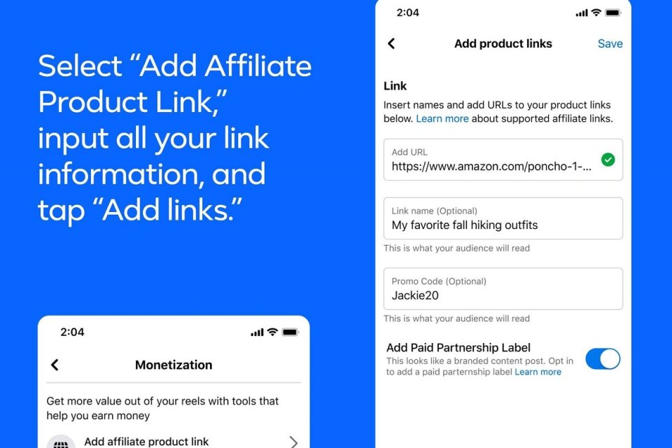 link produk di Instagram, link produk di Facebook