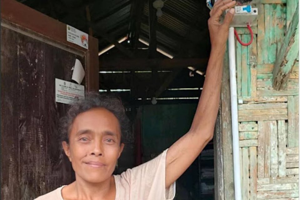 Linda (52), warga Desa Suka Rende, Kecamatan Kutalimbaru, Kabupaten Deli Serdang, \Sumatera Utara penerima Program BPBL.\