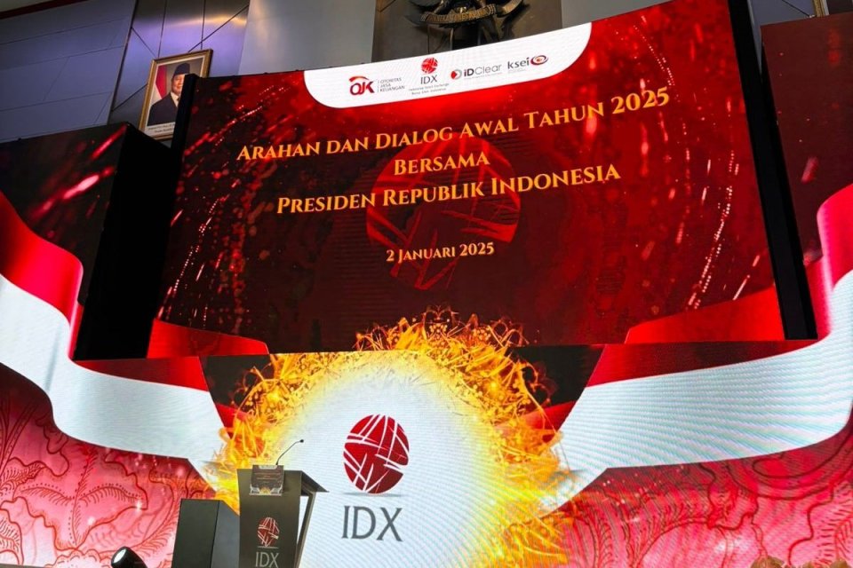 Presiden Republik Indonesia Prabowo Subianto batal menghadiri acara pembukaan perdagangan saham perdana tahun 2025 dan Arahan dan Dialog Awal Tahun di Bursa Efek Indonesia (BEI), Kamis (2/1). 