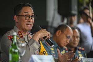 Konferensi Pers TNI AL terkait penembakan bos rental mobil