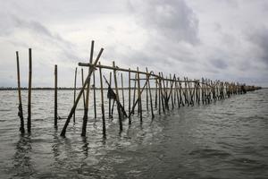 Pemagaran laut di pesisir Tangerang