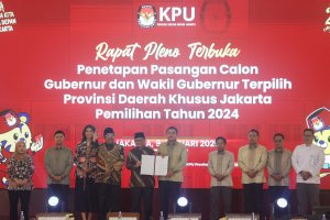 Rapat Pleno Penetapan Gubernur dan Wakil Gubernur Jakarta 2024