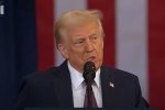 Presiden Amerika Serikat Donald Trump berpidato usai pelantikannya