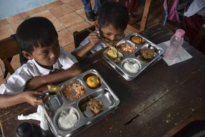 Simulasi makan bergizi gratis di Ciamis