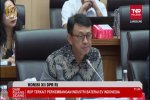 Direktur Utama PT Indonesia Battery Corporation (IBC), Toto Nugroho saat mengikuti Rapat Dengar Pendapat dengan Komisi XII DPR RI pada Senin (17/2).