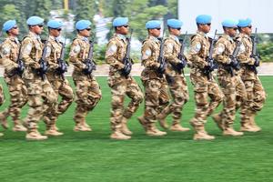 Upacara penyambutan Satgas Maritime Task Force TNI