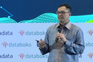 President Director dan CEO Lintasarta Bayu Hanantasena dalam acara IDE Katadata 2025