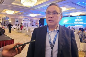 Presiden Direktur Barito Renewables Energy Hendra Soetjipto Tan di Hotel Shangri-La, Jakarta, Rabu (19/2)
