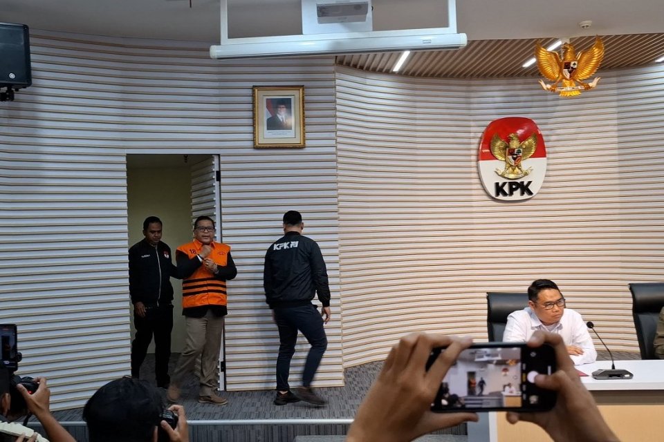 Sekjen PDIP Hasto Kristiyanto ditahan KPK pada Kamis (20/2). Foto: Ade Rosman/Katadata