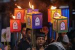 Pawai obor sambut bulan suci Ramadhan