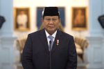 Presiden Prabowo Subianto saat penandatanganan aturan BP Danantara, Senin (24/2). Foto: Youtube/Sekretariat Presiden