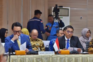  Wakil Menteri Luar Negeri RI, Arie Havas Oegroseno (kiri) bersama Sekretaris Jenderal Kementerian ESDM Dadan Kusdiana (kanan)