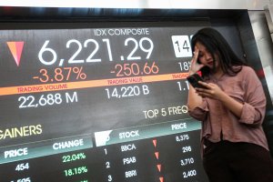 IHSG ditutup melemah 248,56 poin atau 3,84 persen