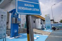 Persiapan SPKLU rest area Jalur mudik tol Cipali