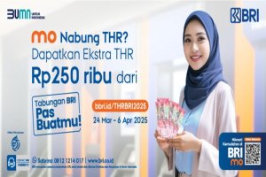 Dapatkan bonus Rp150.000 dengan menabung THR lewat BRImo!