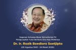 Mantan Menteri Pekerjaan Umum Rozik Boedioro Soetjipto