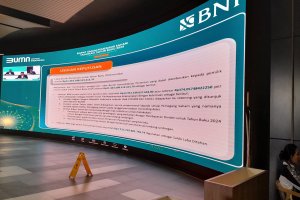 Tampilan layar hasil RUPS BNI 