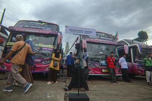 Mudik bareng bus di Kabupaten Bogor