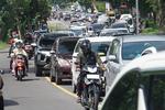Kepadatan di jalur arteri Jombang