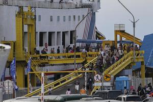 Arus balik Lebaran di Pelabuhan Merak