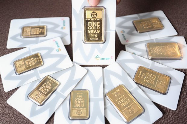 Sempat berada di harga tertinggi, harga emas terpantau stagnan