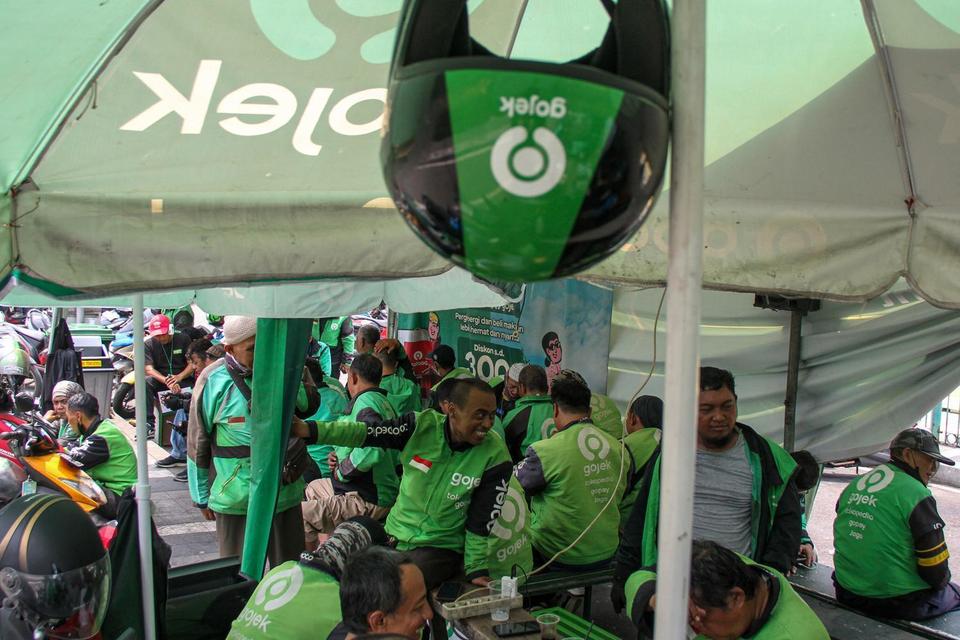 ojol, ojek online, gojek, demo ojol