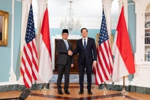 Pertemuan Menteri Luar Negeri (Menlu) Sugiono dan Menlu Amerika Serikat Marco Rubio, Rabu (16/4)