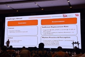 Deputi Komisioner Bidang Pengawasan Perasuransian, Penjaminan, dan Dana Pensiun OJK Iwan Pasila, Kamis (24/4)