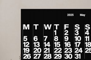 Kalender mei 2025