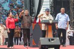 Presiden Prabowo Hadiri Peringatan Hari Buruh Internasional di Monas