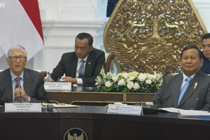 Presiden Prabowo Subianto bersama bos Microsoft Bil Gates