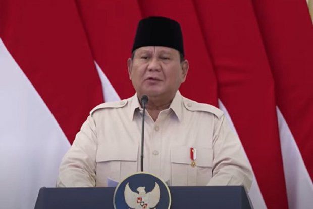 Presiden Prabowo Subianto saat meresmikan dua proyek minyak dan gas bumi, Jumat (16/5). Foto: Youtube/Sekretariat Presiden