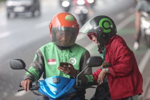 Ilustrasi Ojek Online Gojek (Katadata/Fauza)
